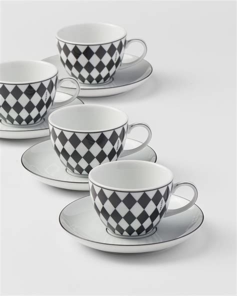 prada cups grün|Set of four porcelain espresso cups .